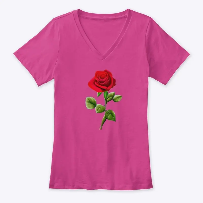 The Rose Flower (Berry) Tee - Shirt 