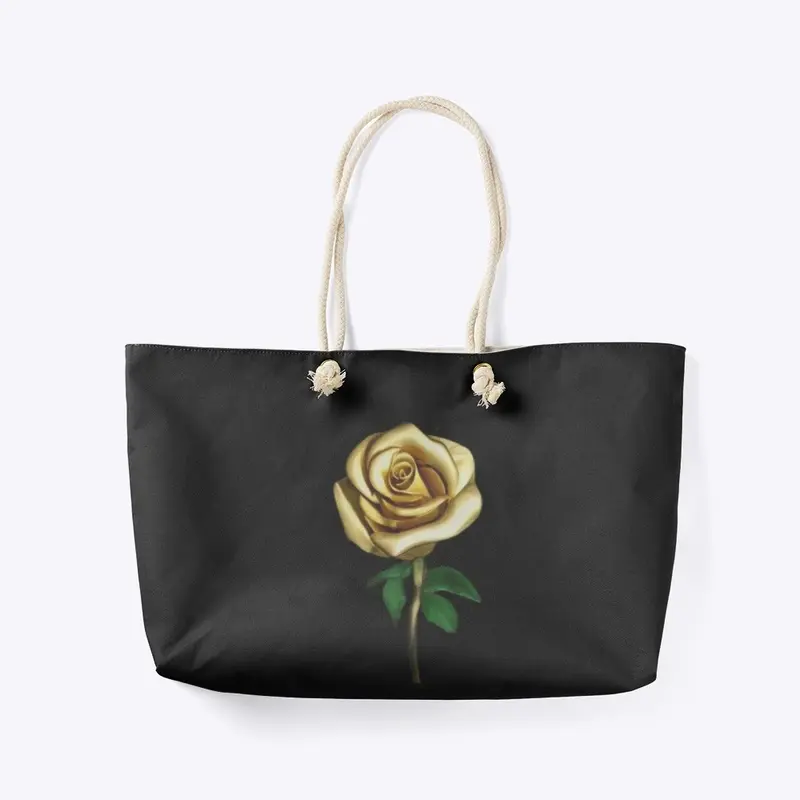 The Gold Rose Flower Tote Bag